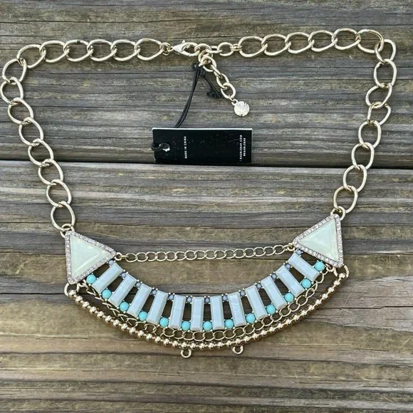 Baublebar Women Necklace Rope Chunky Statement Gold Tone Necklace Jewelry - Picture 4 of 9